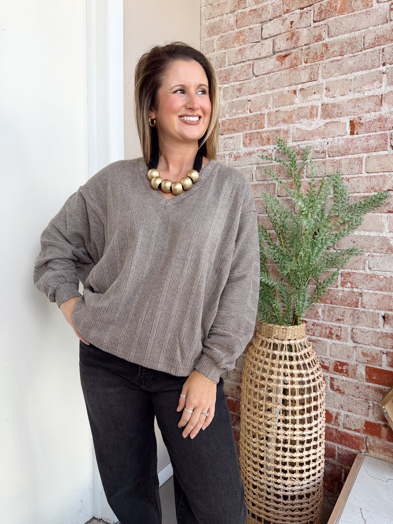 Simple Sarah Top in Ash