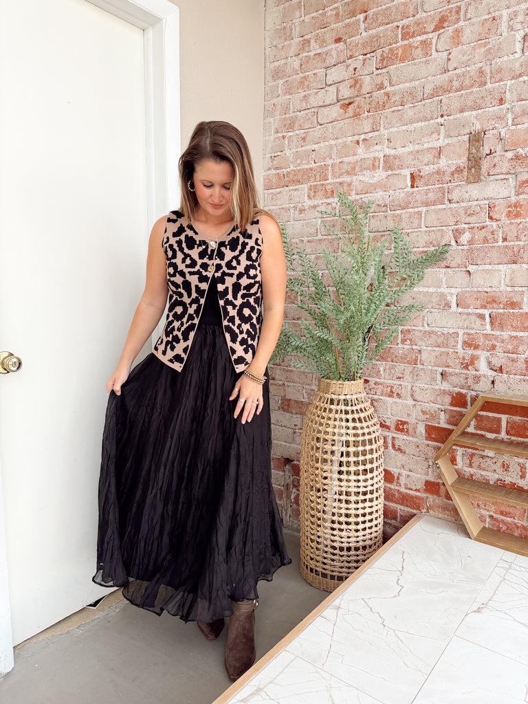 Crinkle Maxi Skirt