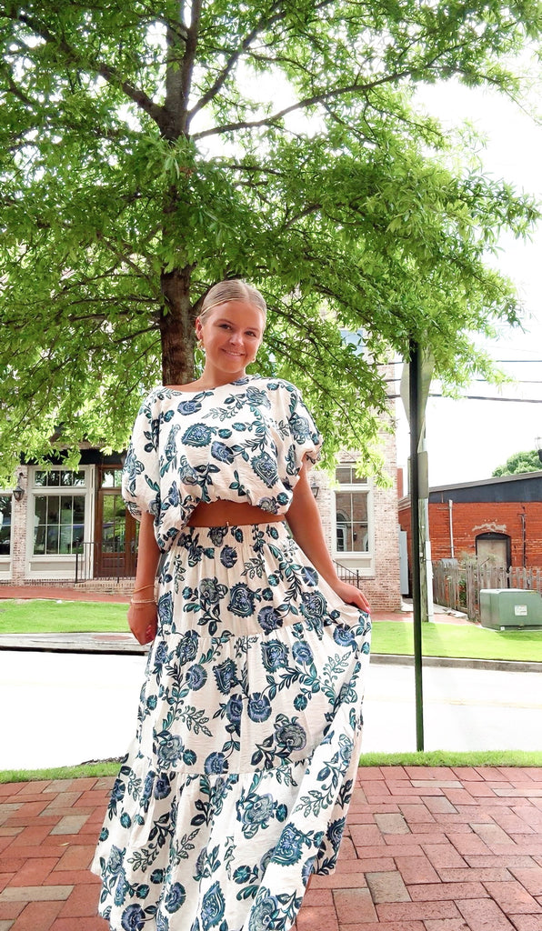 Pop Of Peony Set- Skirt