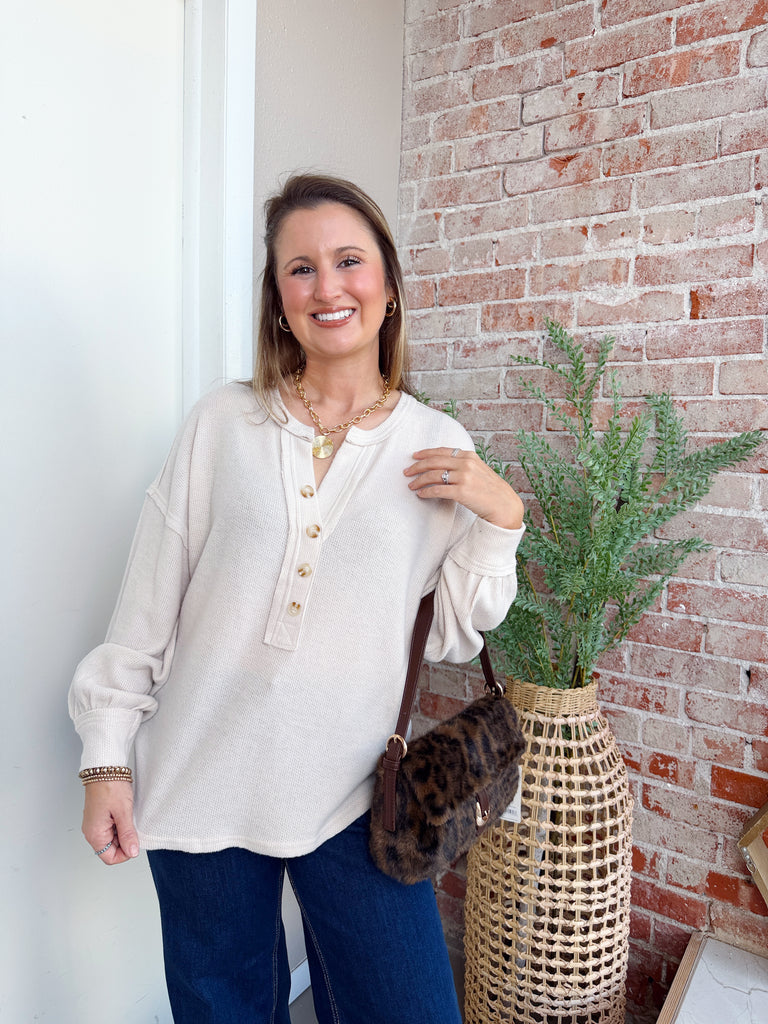 Simple Cozy Cream Top