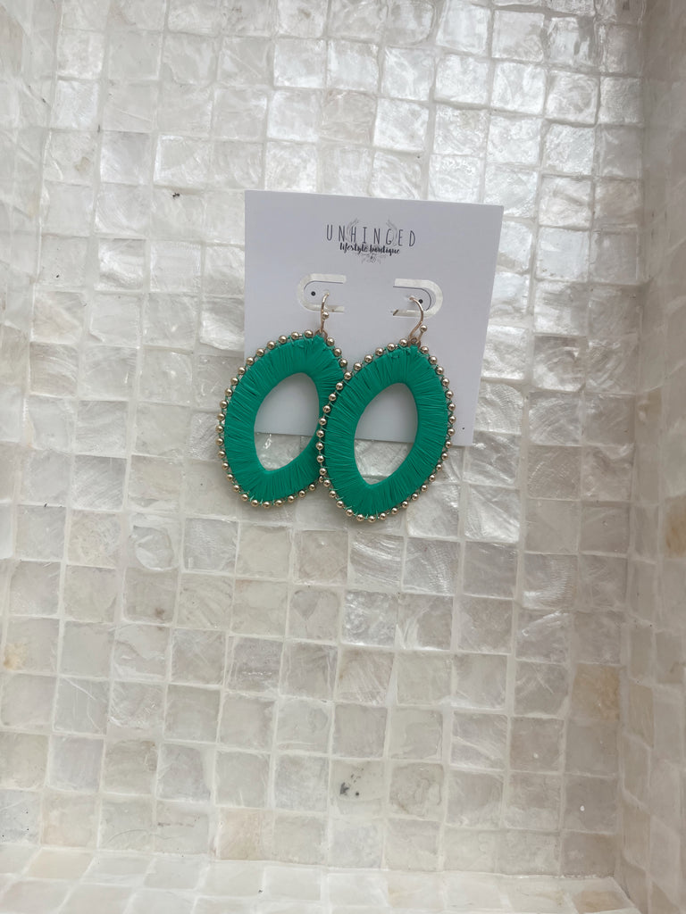 Rafia Oval Earrings