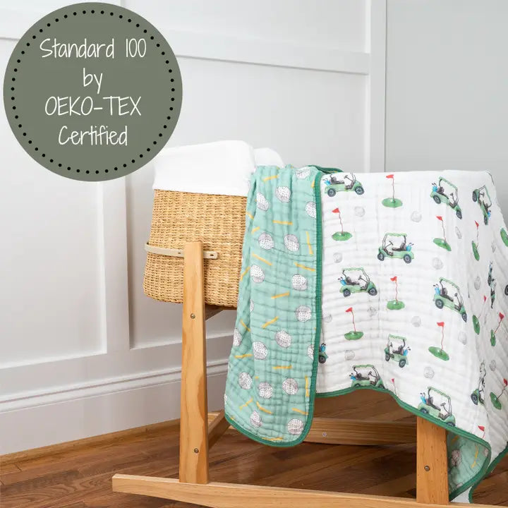 Golf Muslin Toddler Blanket