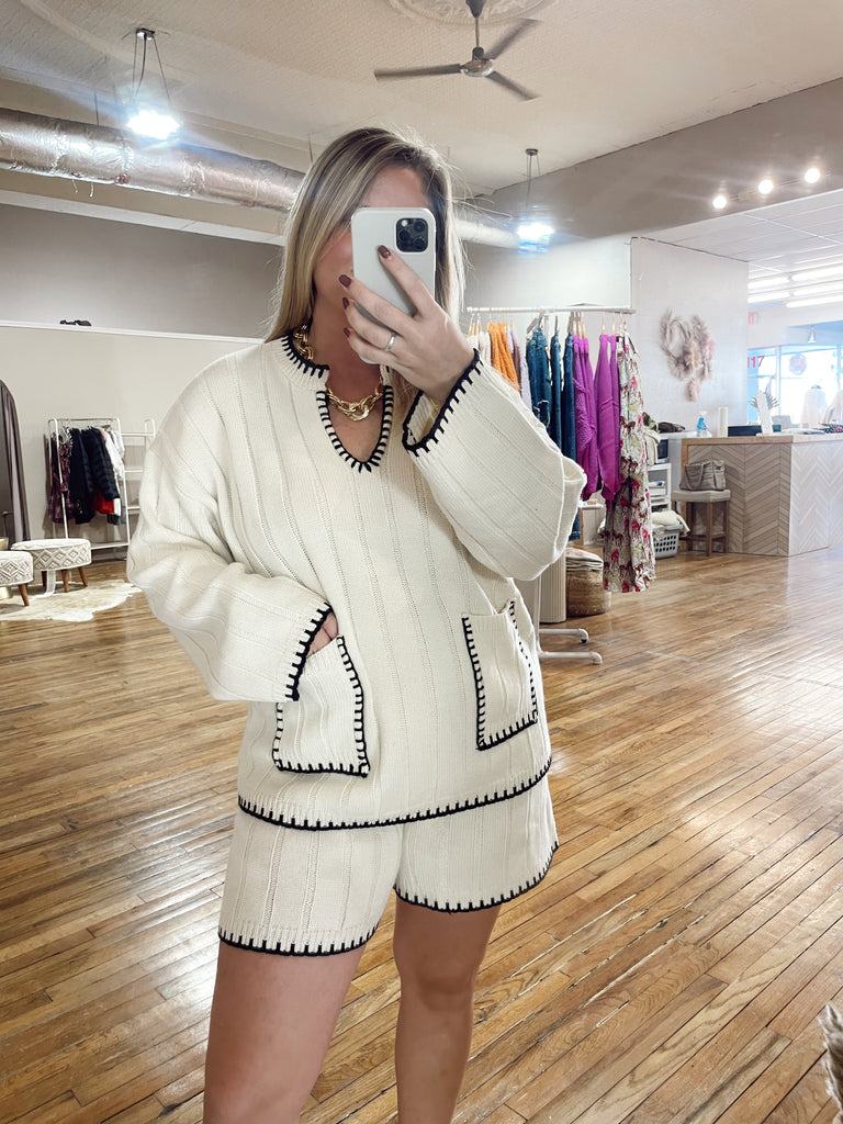 Christmas Morning Sweater Set- Shorts