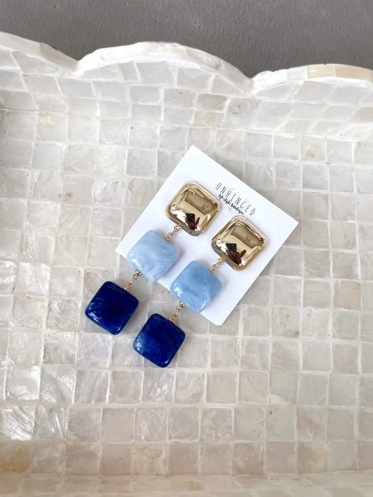 Colorful World Earrings in Blue