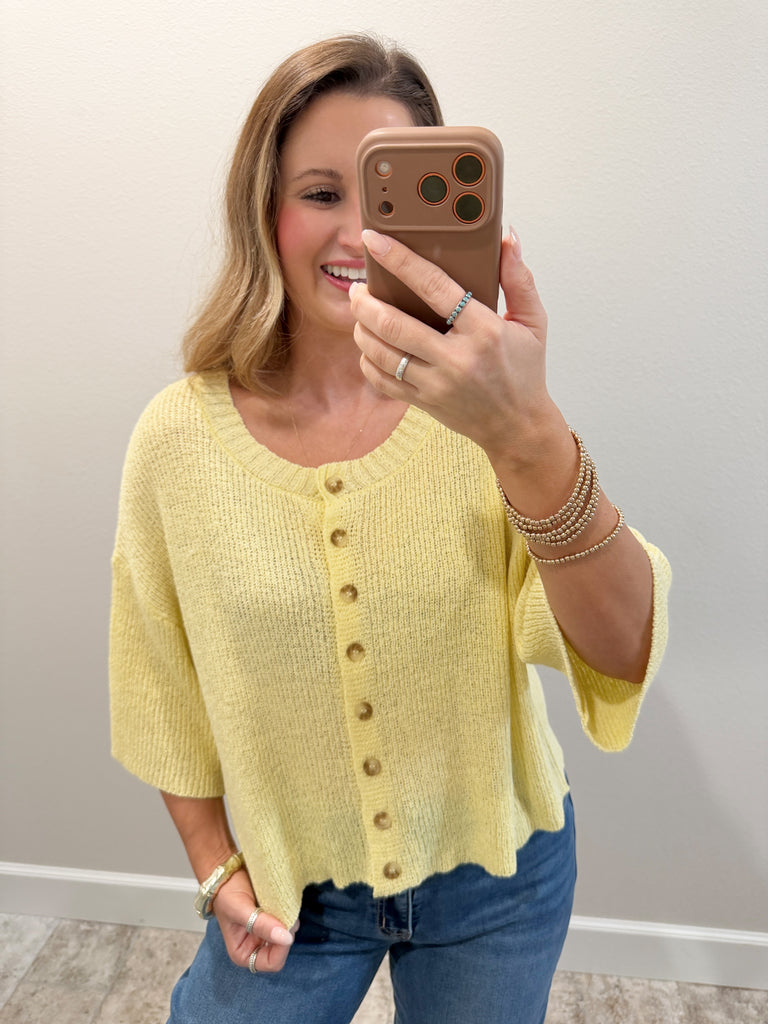 Butter Yellow Cardigan