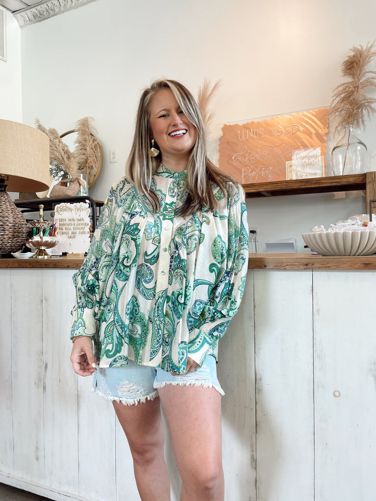 Italy Top in Turquoise