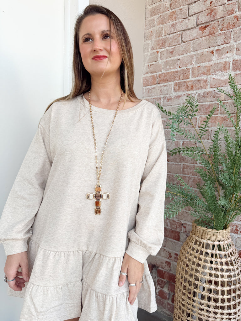 Cross Stone Necklace