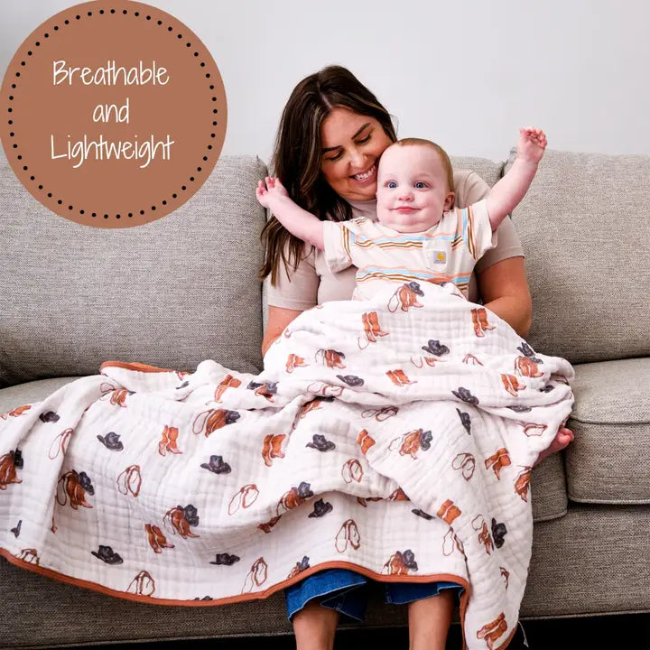 Boots Muslin Toddler Blanket