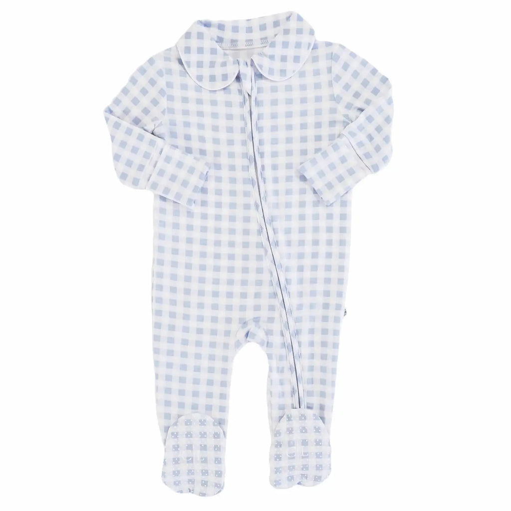 Caden Lane Gingham Boy Footies