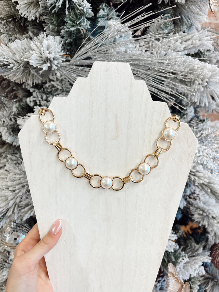 Pearl Link Chain Necklace