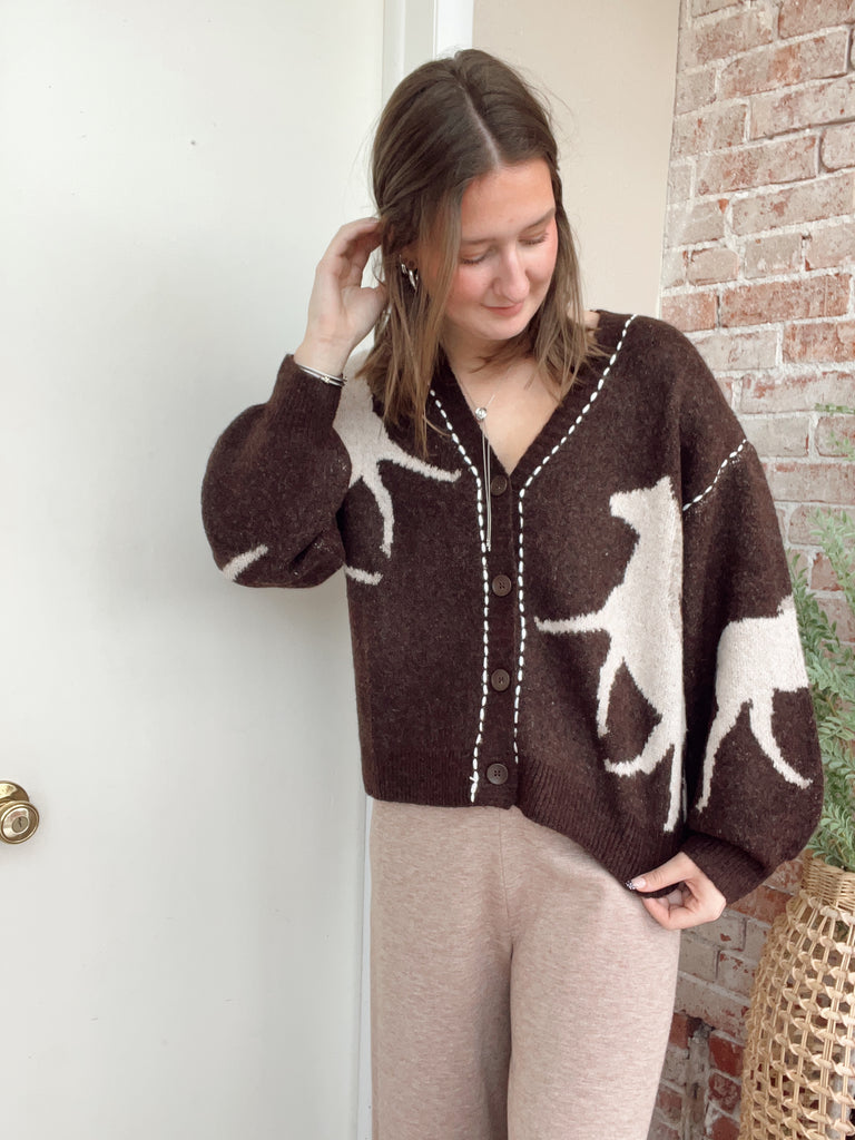 Yeehaw Horse Cardigan