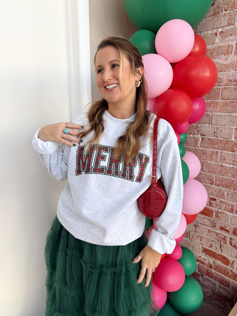 Merry Plaid Sweatshirt