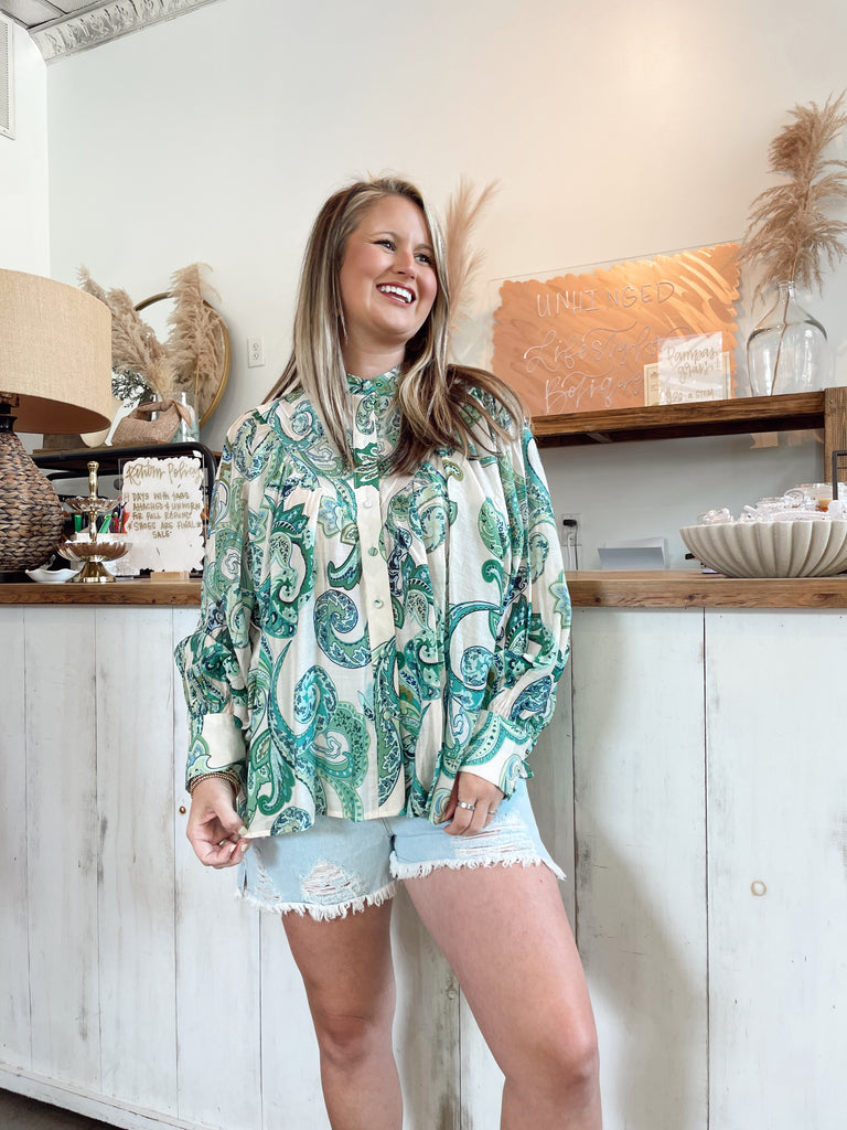 Italy Top in Turquoise