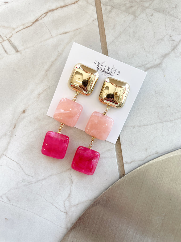 Colorful World Earrings in Pink