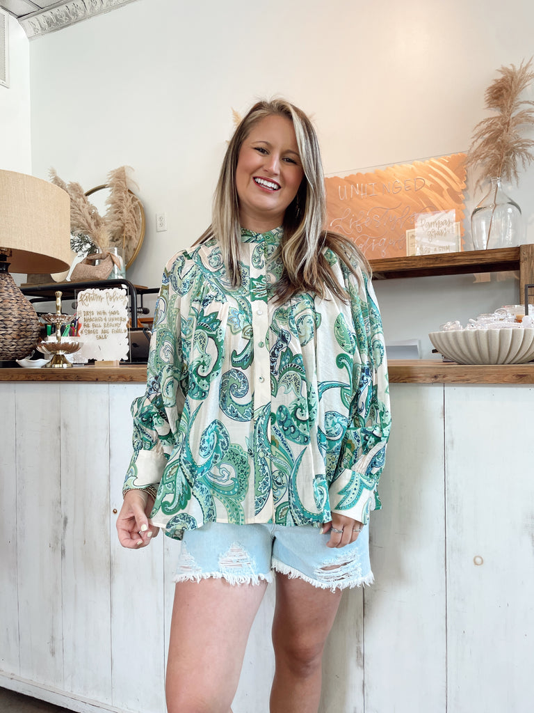 Italy Top in Turquoise
