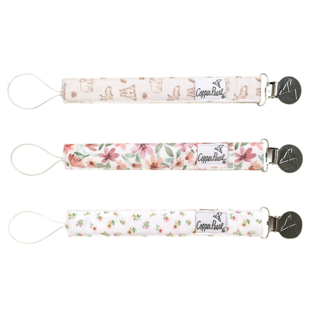 Copper Pearl Binky Clips Pack- Natalie