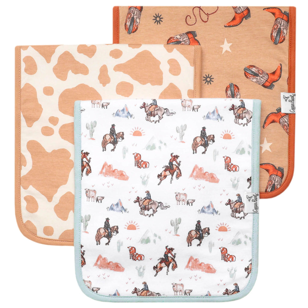 Copper Pearl Burp Clothes Pack- Boone