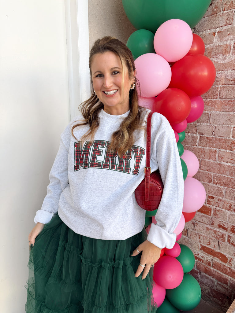 Merry Plaid Sweatshirt
