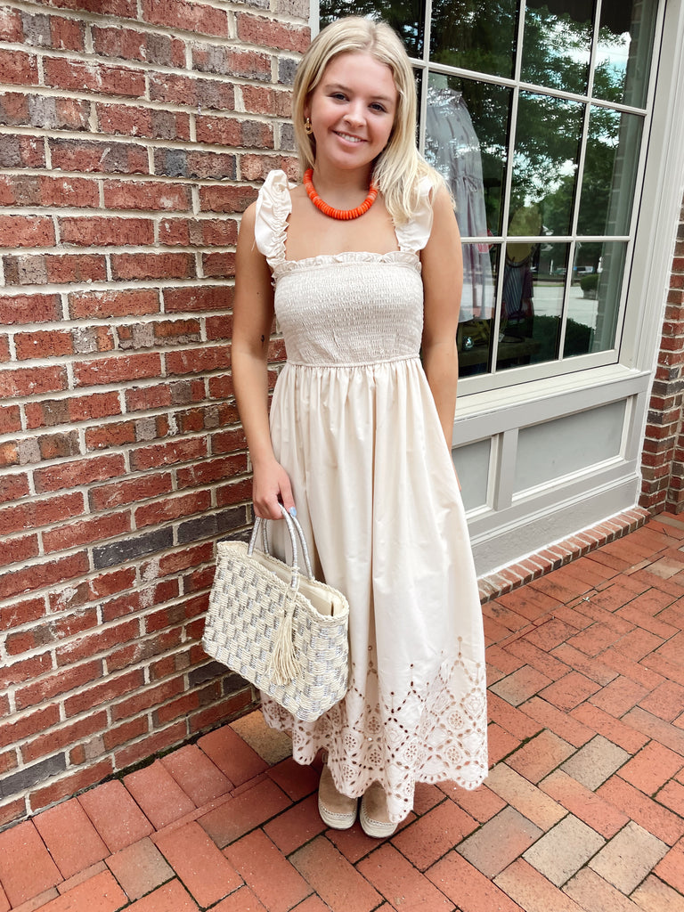 In the Garden Dress tan