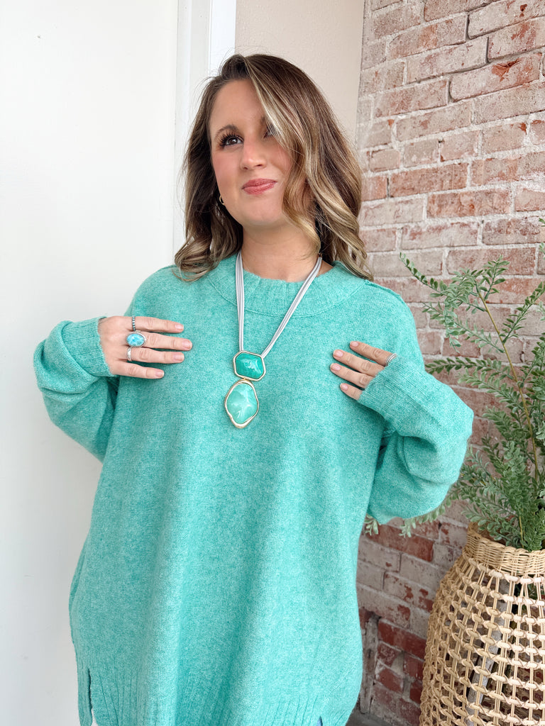 2 Pendant Necklace in Turquoise