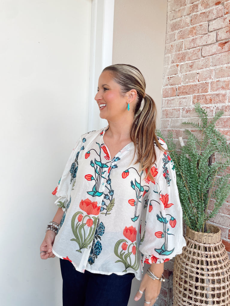Pop of Print Top