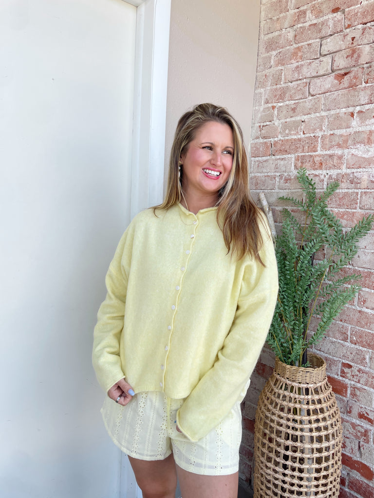 Spring Breeze Cardigan in Butter Yellow