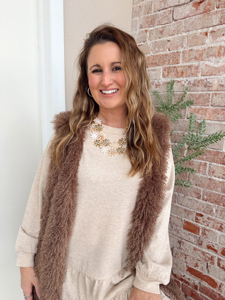 Acrylic Flower 2 Layer Necklace