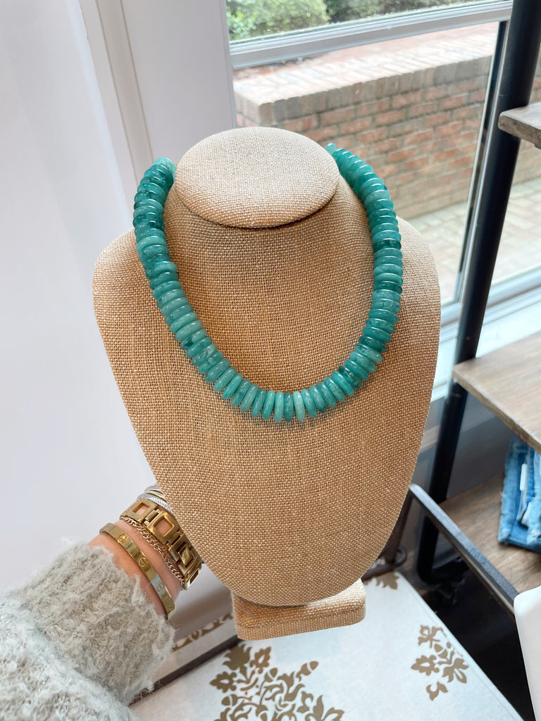 Large Rondelle Beads- Turquoise