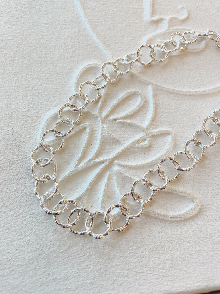 Silver Bamboo Chain Necklace