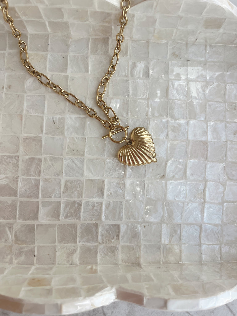 Gold Plated Single Heart Necklace