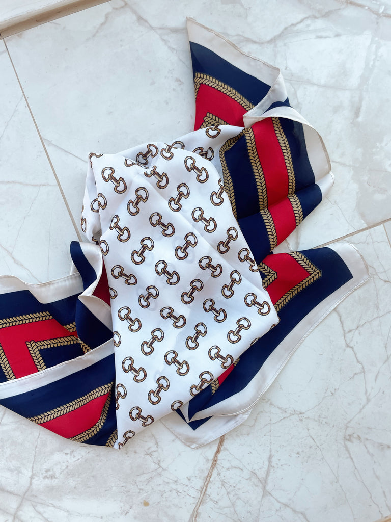 Silk Neck Scarf- Sailor