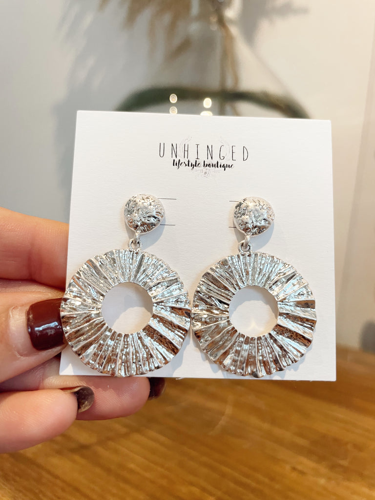 Silver Wreath Earrings
