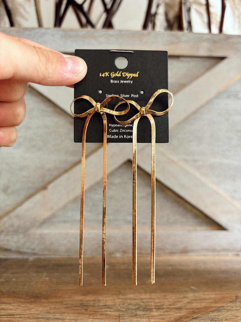 Long Bow Earrings