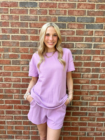 Floral Framed Ruffle Tee