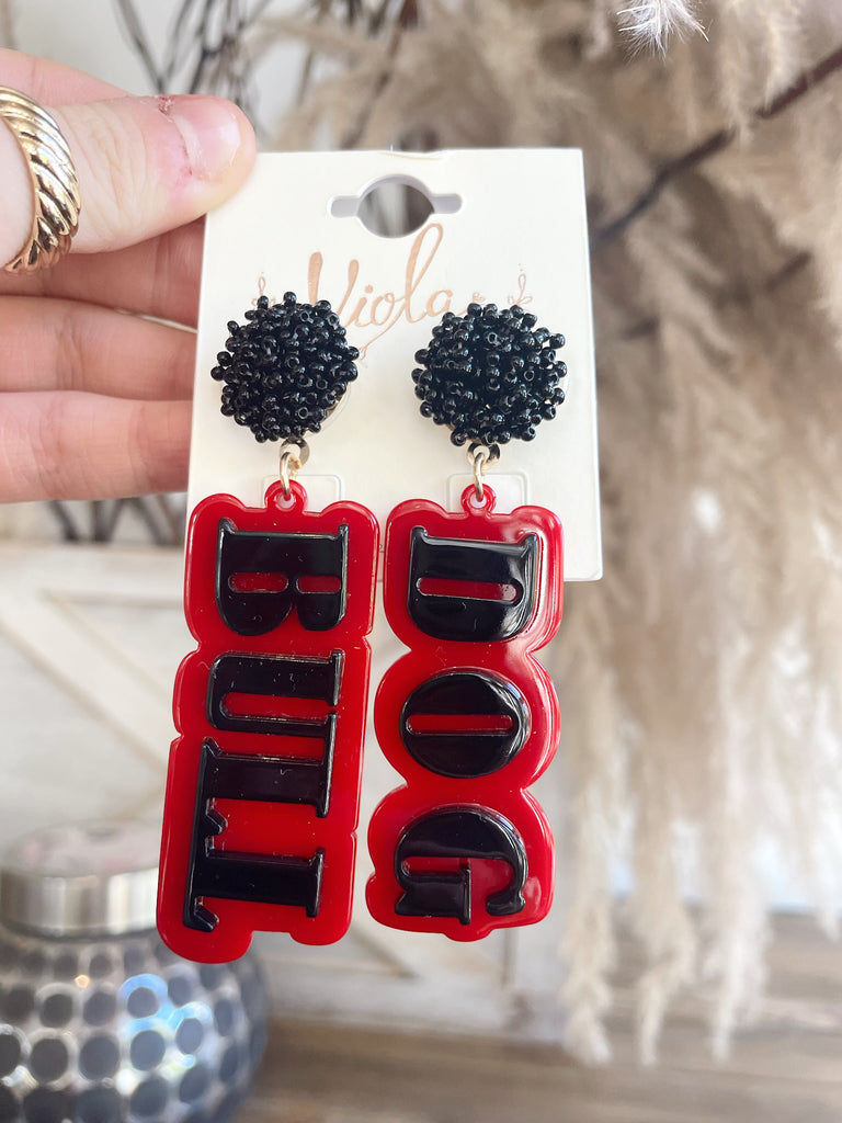 Bull Dog Game Day Earrings