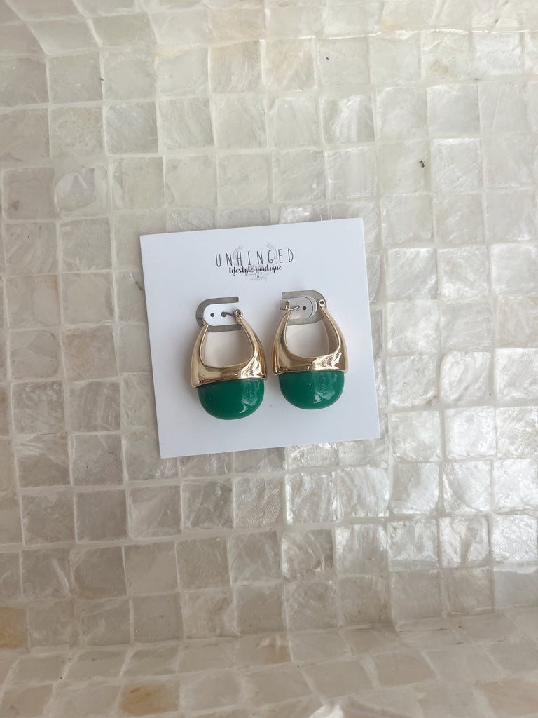 Green Bottomed Hoops