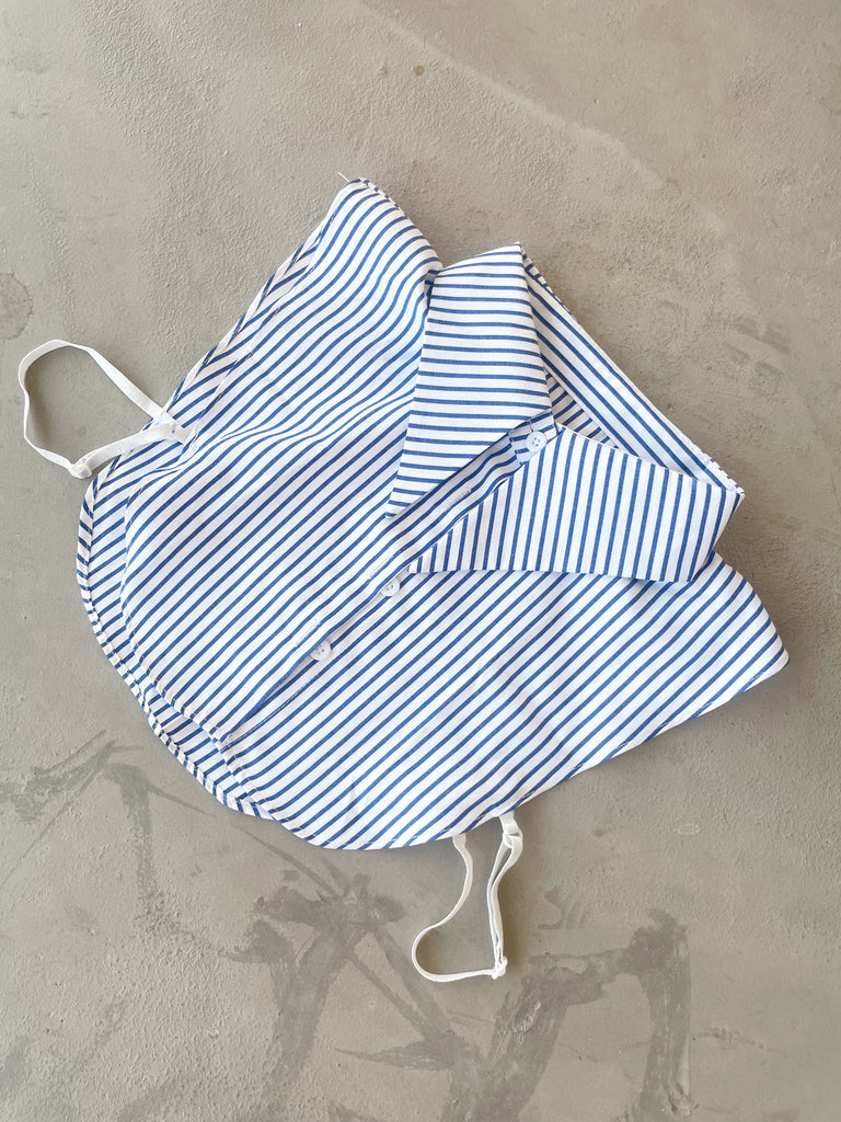 Blue and White Stripe Collar Accessory