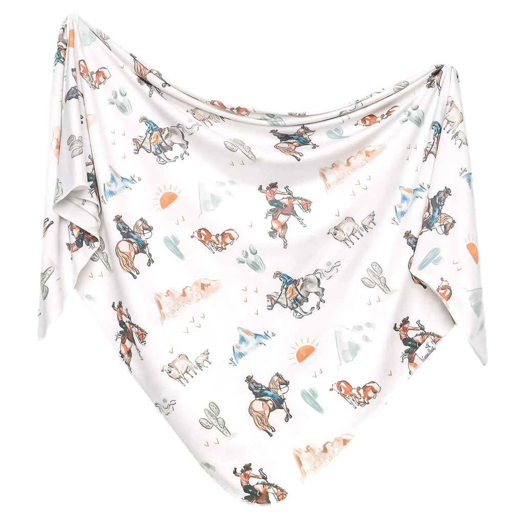 Copper Pearl Knit Swaddle Blanket- Boone