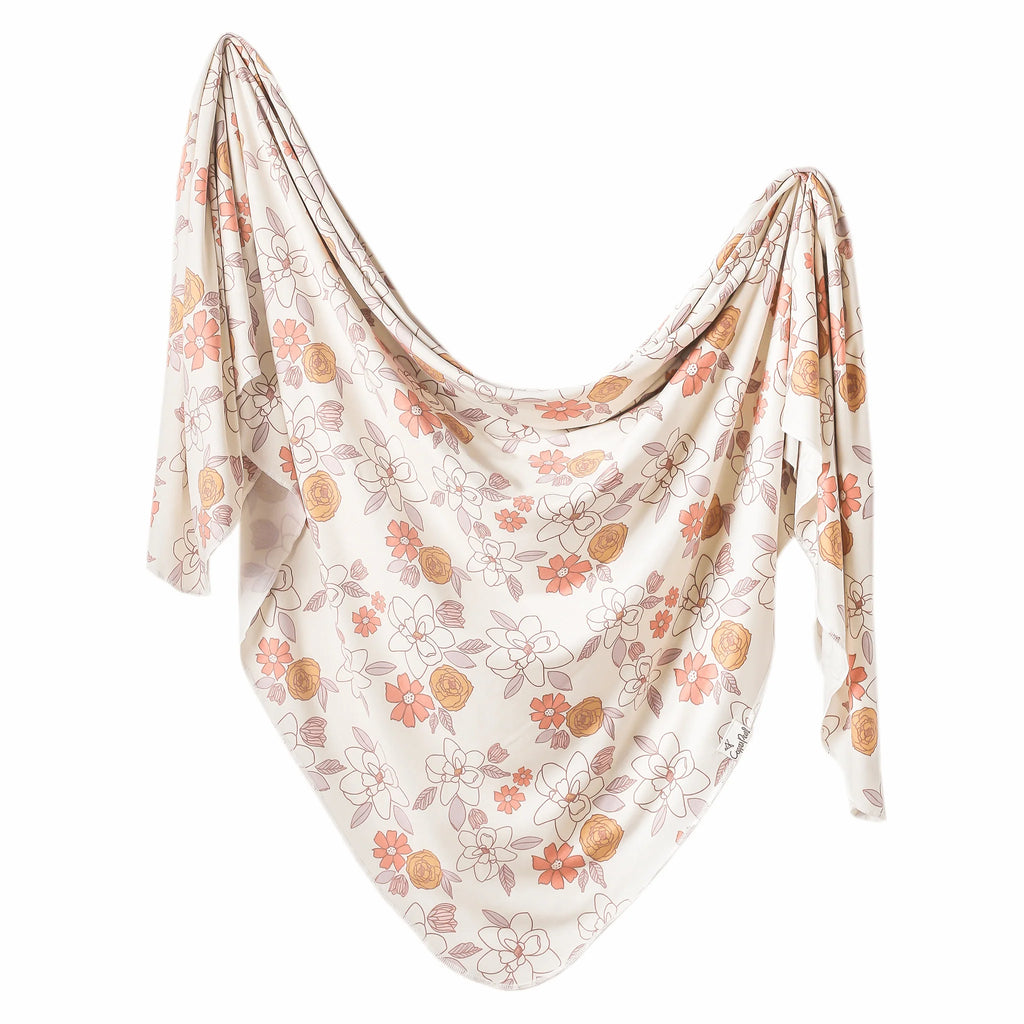 Copper Pearl Knit Swaddle Blanket- Ferra