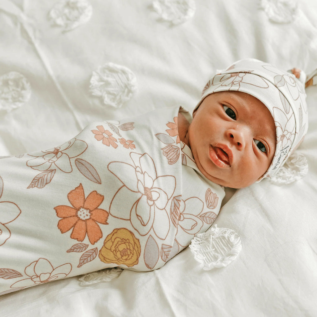 Copper Pearl Knit Swaddle Blanket- Ferra
