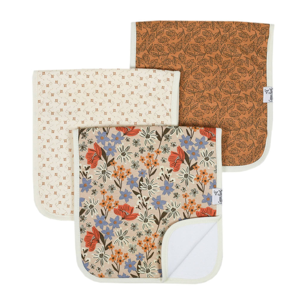 Copper Pearl Burp Clothes Pack- Eden