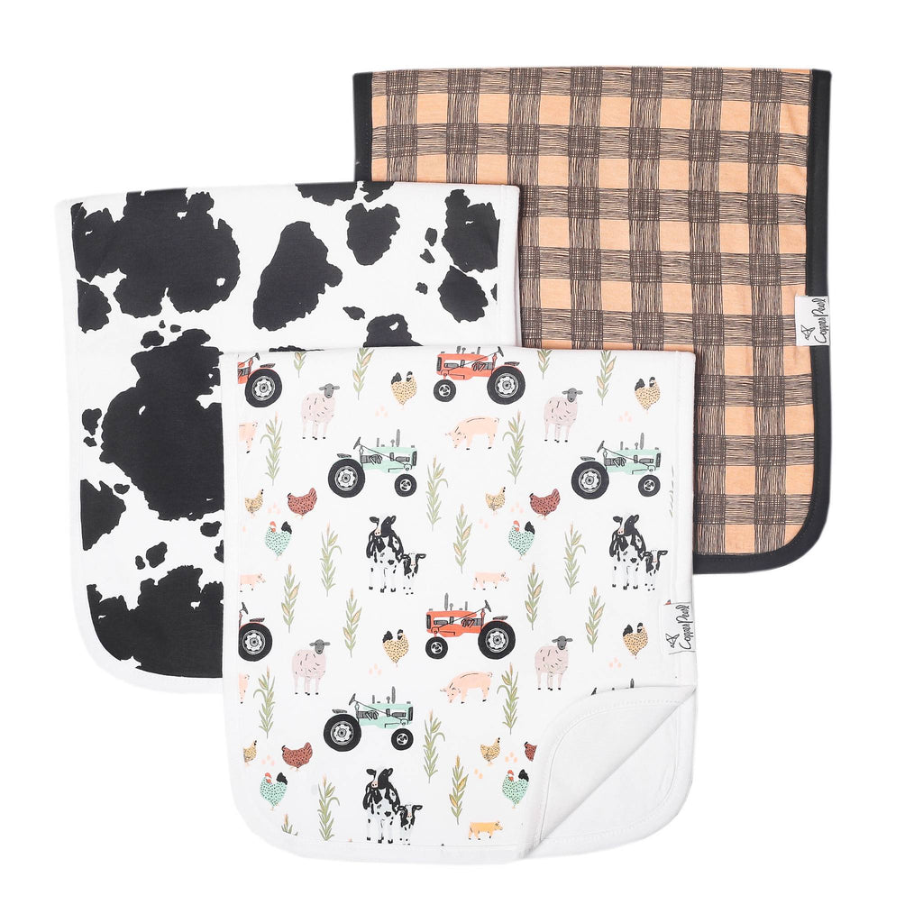Copper Pearl Burp Clothes Pack- Jo