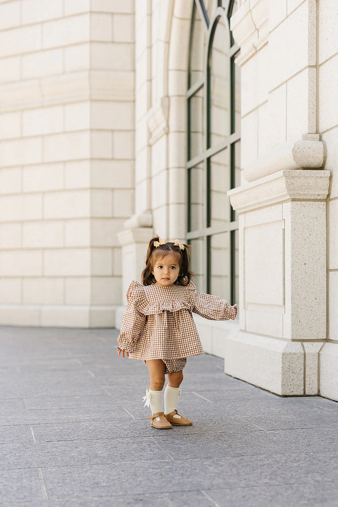 Gingham Ruffle Bloomer Set