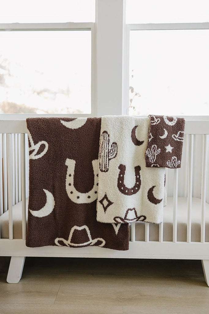 Western Plush Blanket- Lovey Size