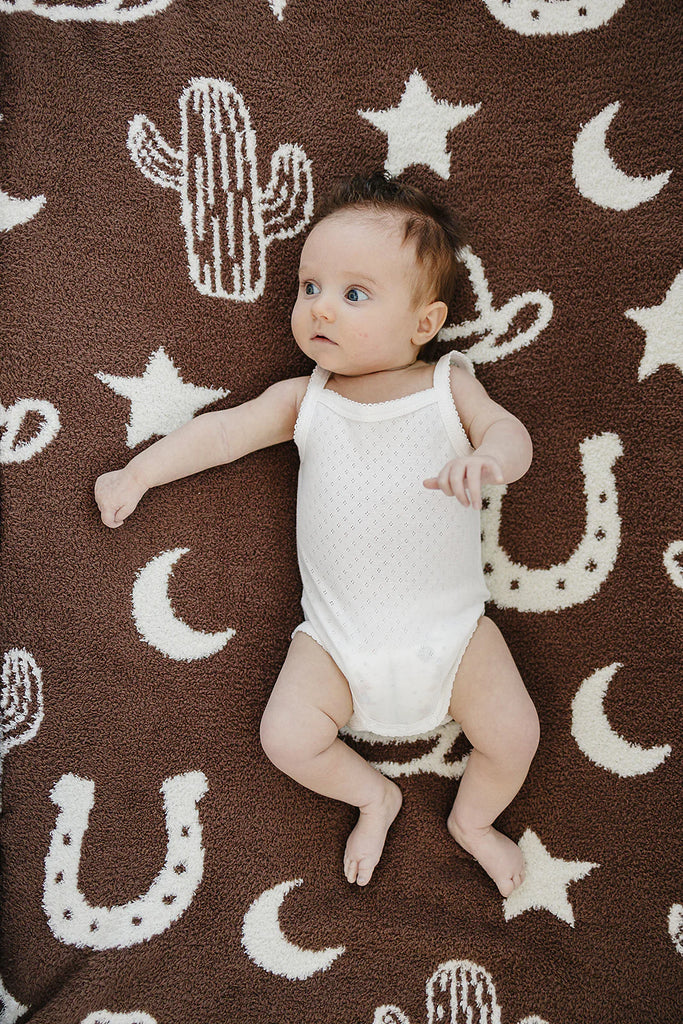 Western Plush Blanket- Lovey Size