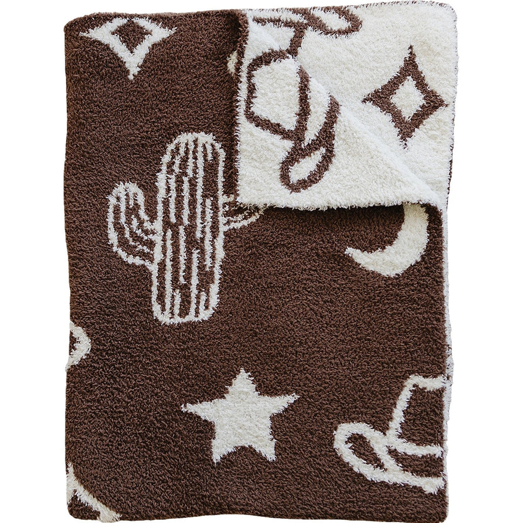 Western Plush Blanket- Lovey Size