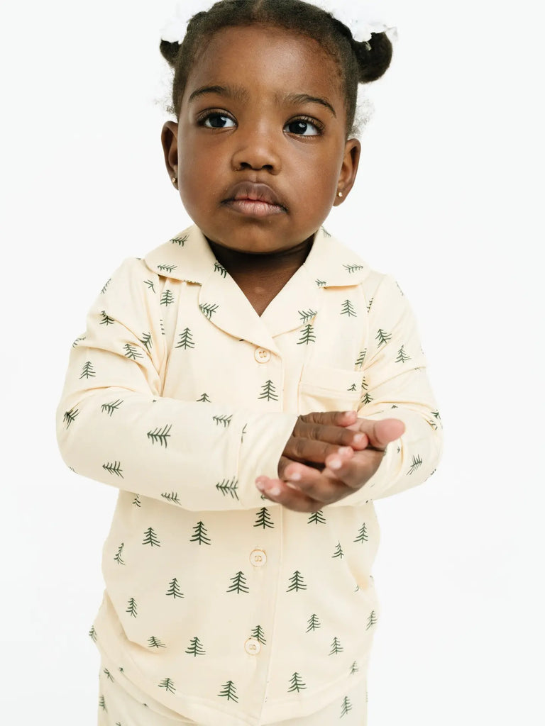 Pine Forest Bamboo Button Up Set
