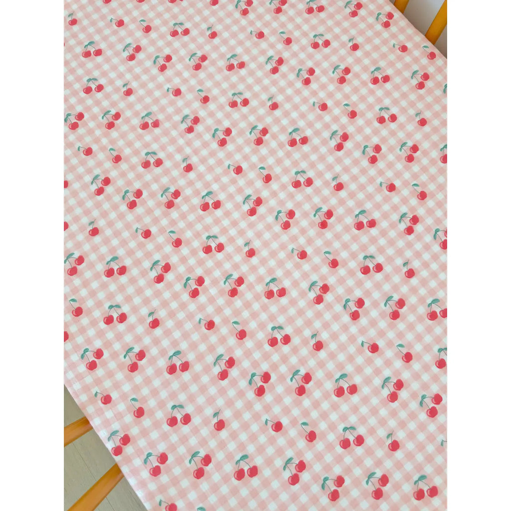 Cherry Muslin Crib Sheet