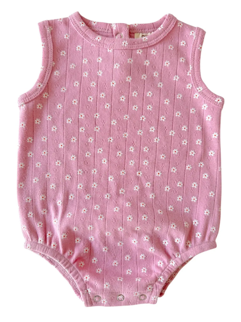 Pink Flower Onesie