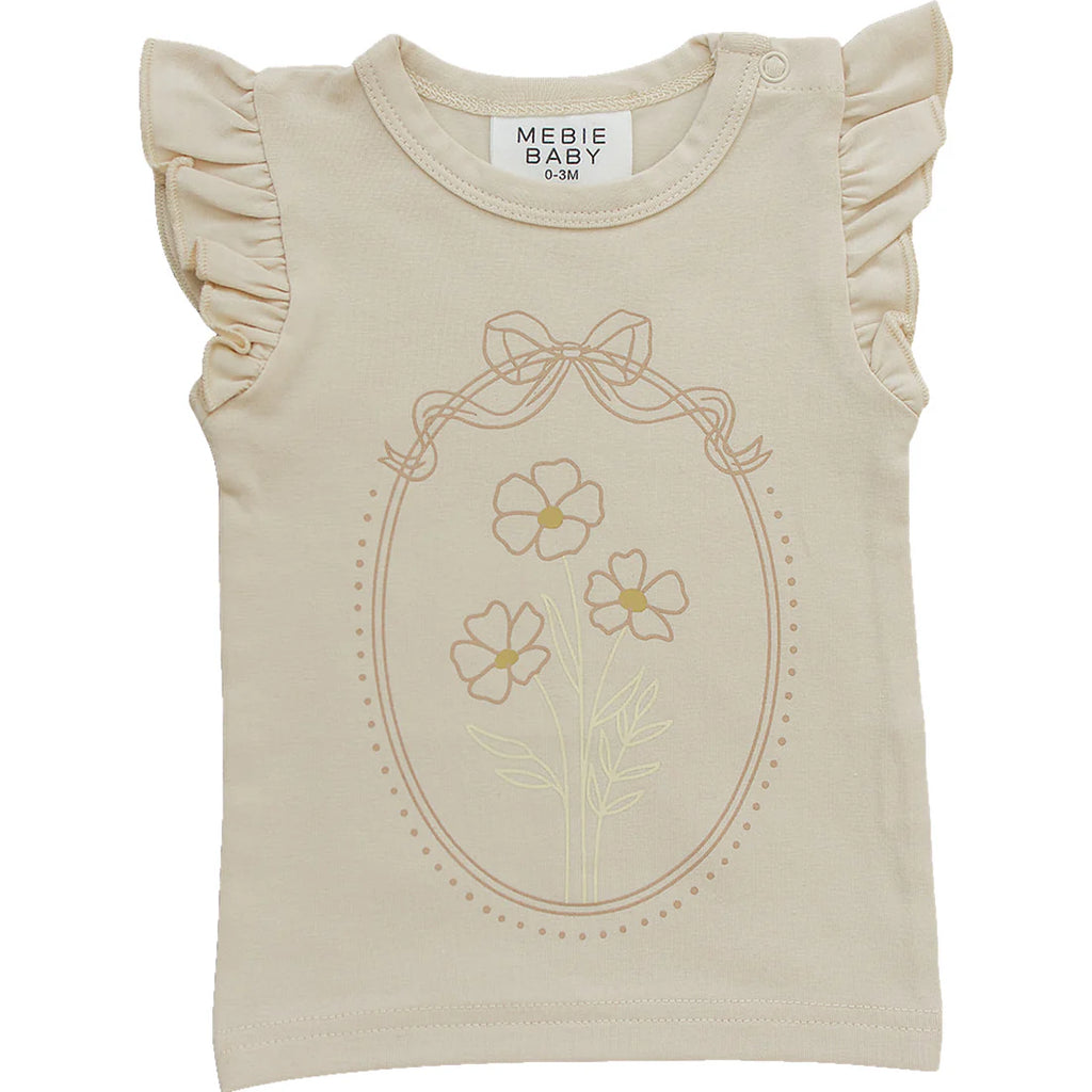 Floral Framed Ruffle Tee